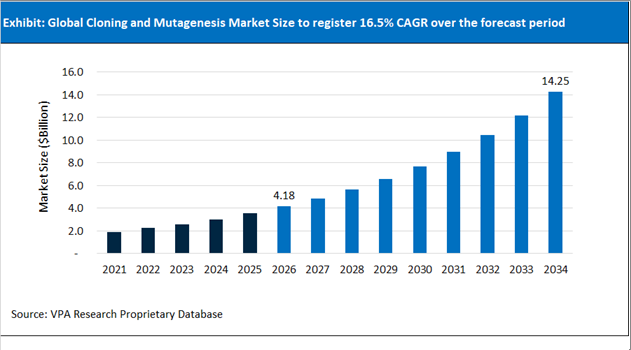 Cloning and Mutagenesis Market Size Outlook 2021 to 2034
